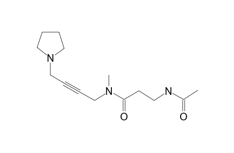 3-Acetaminopropionamide, N-methyl-N-[4-(1-pyrrolidinyl)-2-butynyl]-