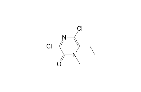 3,5-bis(chloranyl)-6-ethyl-1-methyl-pyrazin-2-one