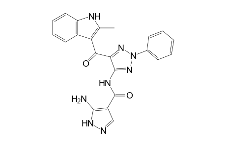 5-Amino-N-[5-(2-methyl-1H-indole-3-carbonyl)-2-phenyl-2H-1,2,3-triazol-4-yl]-1H-pyrazole-4-carboxamide