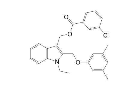 1-ethyl-2-{[(3,5-xylyl)oxy]methyl]indole-3-methanol, m-chlorobenzoate(ester)