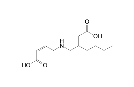 3-[[[(Z)-4-oxidanyl-4-oxidanylidene-but-2-enyl]amino]methyl]heptanoic acid