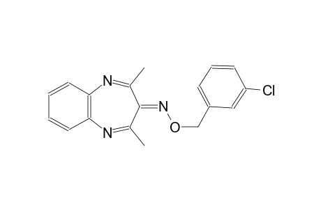 3H-1,5-benzodiazepin-3-one, 2,4-dimethyl-, O-[(3-chlorophenyl)methyl]oxime