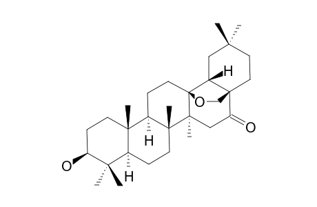 AEGICERIN;3-BETA-HYDROXY-13-BETA:17-METHYLENEOXY-16-OXOOLEANANE