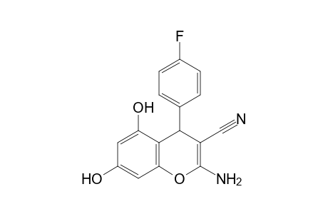2-Amino-4-(4-fluorophenyl)-5,7-dihydroxy-4H-chromene-3-carbonitrile