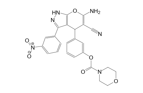 4-morpholinecarboxylic acid, 3-[6-amino-5-cyano-1,4-dihydro-3-(3-nitrophenyl)pyrano[2,3-c]pyrazol-4-yl]phenyl ester