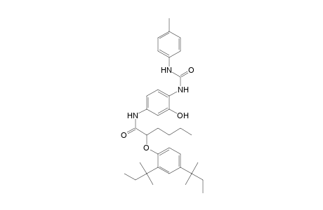 Hexanamide, 2-[2,4-bis(1,1-dimethylpropyl)phenoxy]-N-[3-hydroxy-4-[[[(4-methylphenyl)amino]carbonyl]amino]phenyl]-