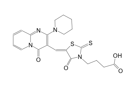 3-thiazolidinebutanoic acid, 4-oxo-5-[[4-oxo-2-(1-piperidinyl)-4H-pyrido[1,2-a]pyrimidin-3-yl]methylene]-2-thioxo-, (5Z)-