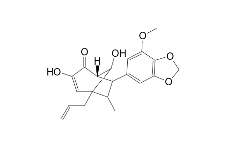 Bicyclo[3.2.1]oct-3-en-2-one, 3,8-dihydroxy-7-(7-methoxy-1,3-benzodioxol-5-yl)-6-methyl-5-(2-propenyl)-, [1S-(6-endo,7-exo,8-syn)]-