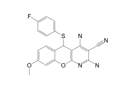 2,4-DIAMINO-5-((4-FLUOROPHENYL)-THIO)-8-METHOXY-5H-CHROMENO-[2,3-B]-PYRIDINE-3-CARBONITRILE
