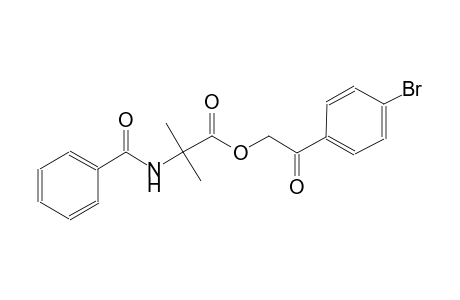 alanine, N-benzoyl-2-methyl-, 2-(4-bromophenyl)-2-oxoethyl ester