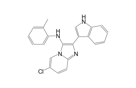 N-[6-chloro-2-(1H-indol-3-yl)imidazo[1,2-a]pyridin-3-yl]-N-(2-methylphenyl)amine