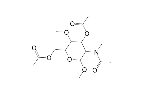 Methyl 3,6-di-O-acetyl-2-[acetyl(methyl)amino]-2-deoxy-4-O-methylhexopyranoside