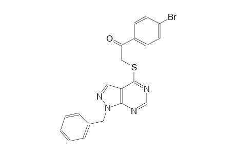 2-[(1-benzyl-1H-pyrazolo[3,4-d]pyrimidin-4-yl)sulfanyl]-1-(4-bromophenyl)ethanone