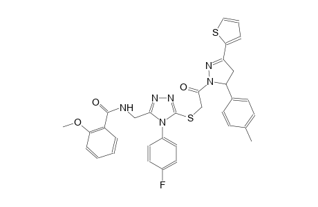 benzamide, N-[[5-[[2-[4,5-dihydro-5-(4-methylphenyl)-3-(2-thienyl)-1H-pyrazol-1-yl]-2-oxoethyl]thio]-4-(4-fluorophenyl)-4H-1,2,4-triazol-3-yl]methyl]-2-methoxy-