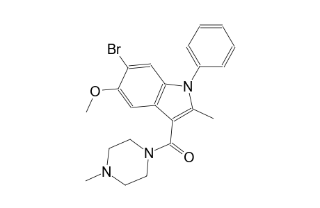 6-bromo-2-methyl-3-[(4-methyl-1-piperazinyl)carbonyl]-1-phenyl-1H-indol-5-yl methyl ether