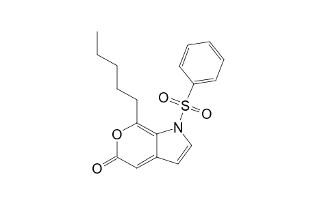 7-Pentyl-1-phenylsulfonylpyrano[3,4-b]pyrrol-5(1H)-one