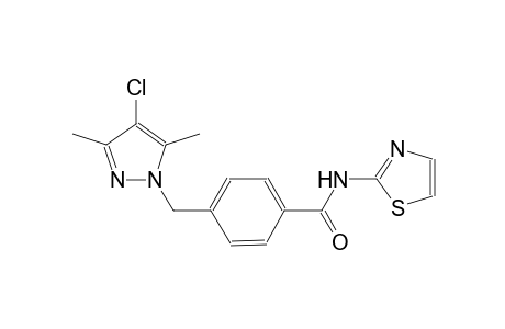4-[(4-chloro-3,5-dimethyl-1H-pyrazol-1-yl)methyl]-N-(1,3-thiazol-2-yl)benzamide