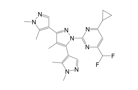 1'-(4-cyclopropyl-6-(difluoromethyl)pyrimidin-2-yl)-1,1'',4',5,5''-pentamethyl-1H,1'H,1''H-4,3':5',4''-terpyrazole