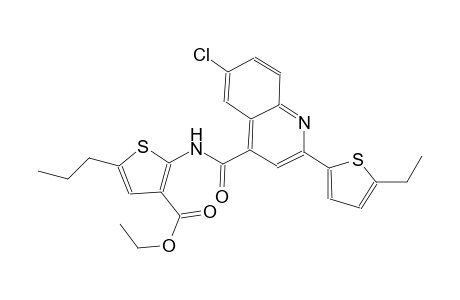 ethyl 2-({[6-chloro-2-(5-ethyl-2-thienyl)-4-quinolinyl]carbonyl}amino)-5-propyl-3-thiophenecarboxylate