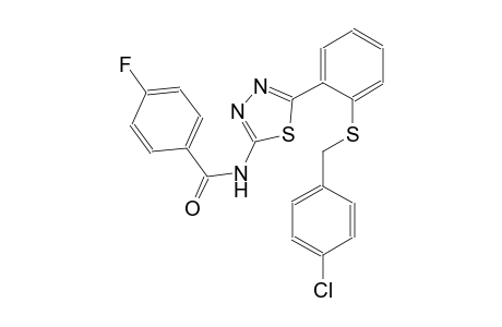benzamide, N-[5-[2-[[(4-chlorophenyl)methyl]thio]phenyl]-1,3,4-thiadiazol-2-yl]-4-fluoro-