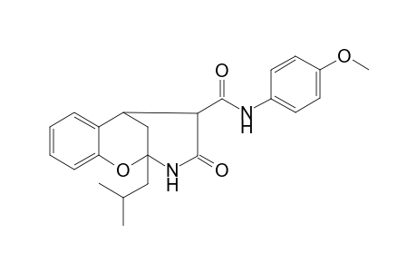2-Isobutyl-4-oxo-3,4,5,6-tetrahydro-2,6-methani-2H-1,3-benzoxazocine-5-p-methoxyphenylcarboxamide