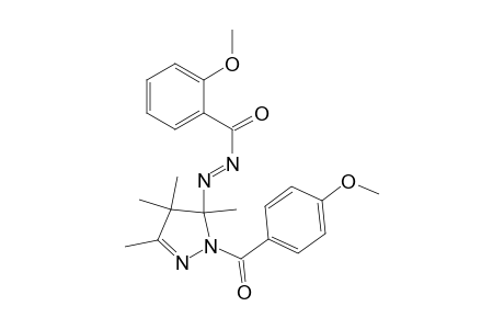 1H-Pyrazole, 4,5-dihydro-1-(4-methoxybenzoyl)-5-[(4-methoxybenzoyl)azo]-3,4,4,5-tetramethyl-