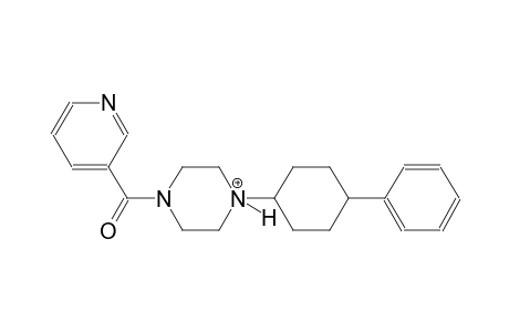 1-(4-phenylcyclohexyl)-4-(3-pyridinylcarbonyl)piperazin-1-ium