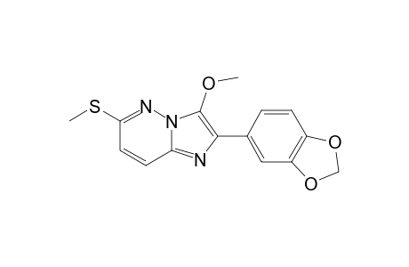 2-(1,3-benzodioxol-5-yl)-3-methoxy-6-(methylthio)imidazo[1,2-b]pyridazine