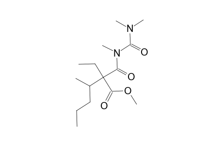 Hexanoic acid, 2-[[[(dimethylamino)carbonyl]methylamino]carbonyl]-2-ethyl-3-methyl-, methyl ester