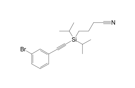 4-{[(3-Bromophenyl)ethynyl]diisopropylsilyl}butanenitrile