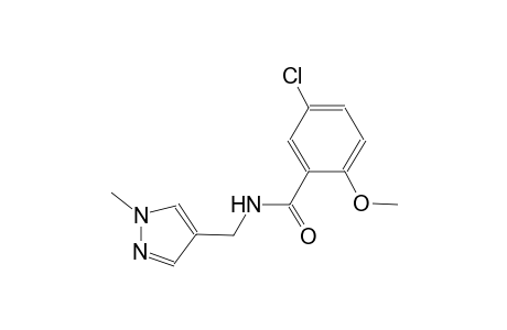 5-chloro-2-methoxy-N-[(1-methyl-1H-pyrazol-4-yl)methyl]benzamide