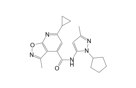 isoxazolo[5,4-b]pyridine-4-carboxamide, N-(1-cyclopentyl-3-methyl-1H-pyrazol-5-yl)-6-cyclopropyl-3-methyl-