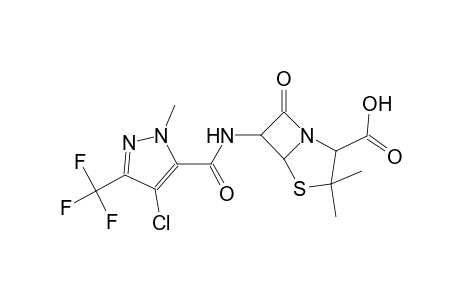 6-({[4-chloro-1-methyl-3-(trifluoromethyl)-1H-pyrazol-5-yl]carbonyl}amino)-3,3-dimethyl-7-oxo-4-thia-1-azabicyclo[3.2.0]heptane-2-carboxylic acid