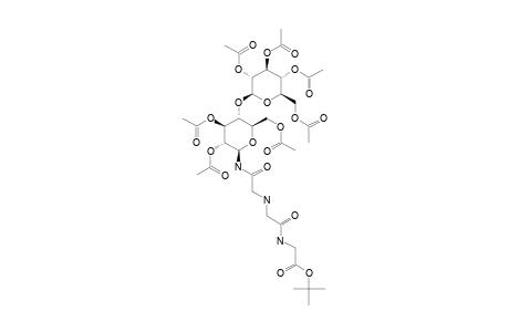 #5D/1;TERT.-BUTYL_N-{2-OXO-2-[(2,3,6-TRI-O-ACETYL-4-O-(2,3,4,6-TETRA-O-ACETYL-BETA-D-GLUCOPYRANOSYL)-BETA-D-GLUCOPYRANOSYL)-AMINO]-ETHYL}-GLYCYLGLYCINATE