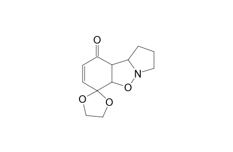 (5aRS,9aSR,9bSR)-6,6-(Ethylenedioxy)-1,2,3,5a,6,9,9a,9b-octahydropyrrolo[1,2-b][1,2]benzisoxazol-9-one