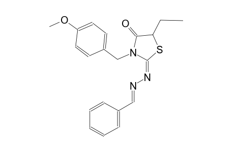 benzaldehyde [(2E)-5-ethyl-3-(4-methoxybenzyl)-4-oxo-1,3-thiazolidin-2-ylidene]hydrazone