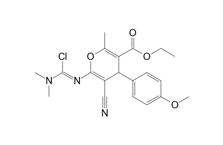 6-[(Z)-[chloro(dimethylamino)methylene]amino]-5-cyano-4-(4-methoxyphenyl)-2-methyl-4H-pyran-3-carboxylic acid ethyl ester