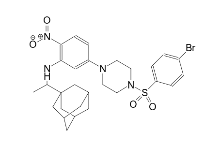 tricyclo[3.3.1.1~3,7~]decane-1-methanamine, N-[5-[4-[(4-bromophenyl)sulfonyl]-1-piperazinyl]-2-nitrophenyl]-alpha-methyl-