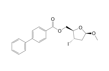 4-phenylbenzoic acid [(2R,3S,5R)-3-iodo-5-methoxy-tetrahydrofuran-2-yl]methyl ester