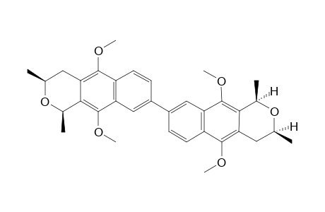 (1R,1'R,3S,3'S)-5,5',10,10'-Tetramethoxy-1,1',3,3'-tetramethyl-3,3',4,4'-tetrahydro-1H,1'H-8,8'-dibenzo[g]isochromene