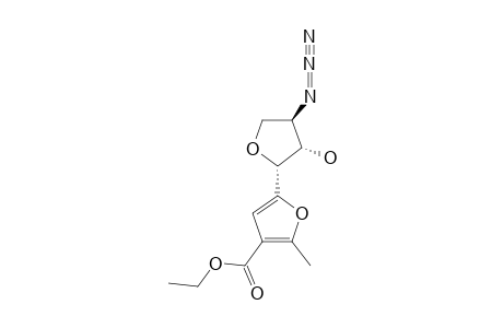 5-(3'-AZIDO-3'-DEOXY-BETA-L-THREOFURANOSYL)-3-ETHOXYCARBONYL-2-METHYLFURAN