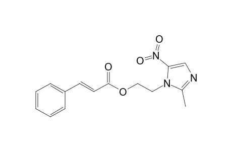 (E)-3-phenyl-2-propenoic acid 2-(2-methyl-5-nitro-1-imidazolyl)ethyl ester