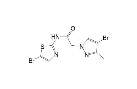 2-(4-bromo-3-methyl-1H-pyrazol-1-yl)-N-(5-bromo-1,3-thiazol-2-yl)acetamide