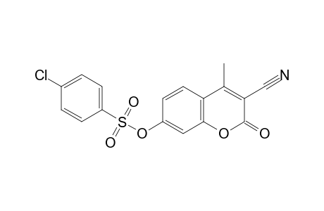 3-Cyano-4-methyl-2-oxo-2H-chromen-7-yl 4-chlorobenzenesulfonate
