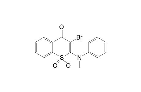 4H-1-Benzothiopyran-4-one, 3-bromo-2-(methylphenylamino)-, 1,1-dioxide