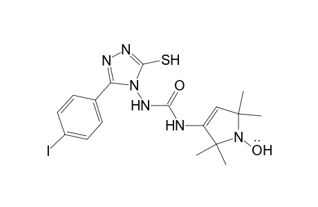 N-(1-oxyl-2,2,5,5-tetramethylpyrrolin-3-yl)-N'-(3-p-iodophenyl-5-mercapto-1,2,4-triazol-4-yl)urea