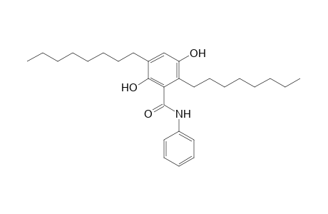Benzamide, 2,5-dihydroxy-3,6-dioctyl-N-phenyl-