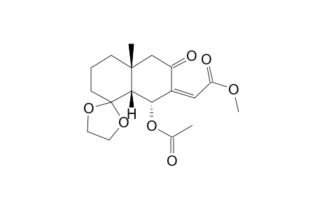 Methyl [(4a.beta.,8a.beta.)-1.alpha.-Acetoxy-8-ethylenedioxy-1,2,3,4,4a,5,6,7,8,8a-decahydro-4a-methyl-3-oxo-2-naphthylidene]acetate