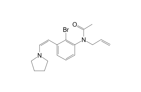 N-1-[2-(3'-N-Acetyl-N-allylamino)-2'-bromophenylethenylpyrrolidine