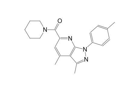 1H-pyrazolo[3,4-b]pyridine, 3,4-dimethyl-1-(4-methylphenyl)-6-(1-piperidinylcarbonyl)-
